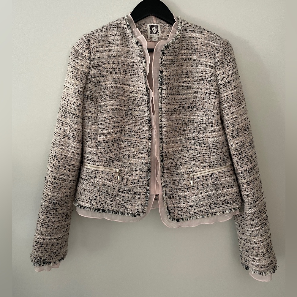 Anne Klein Boucle Tweed Jacket